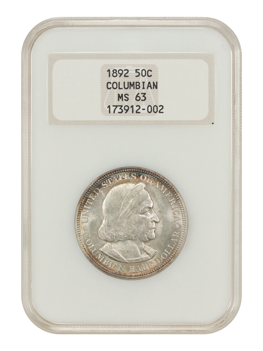 1892 50C Columbian NGC MS63 (OH) - Classic Silver Commemorative