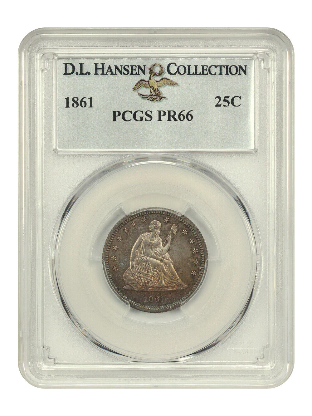 1861 25C PCGS PR66 ex: D.L. Hansen