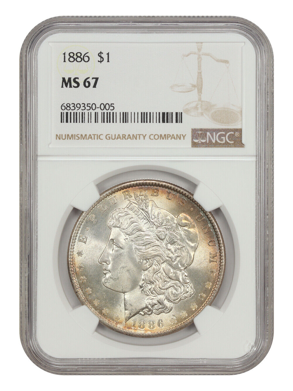 1886 $1 NGC MS67 - Morgan Dollar