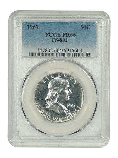 1961 50C DDR FS-802 PCGS PR66 - Franklin Half Dollar