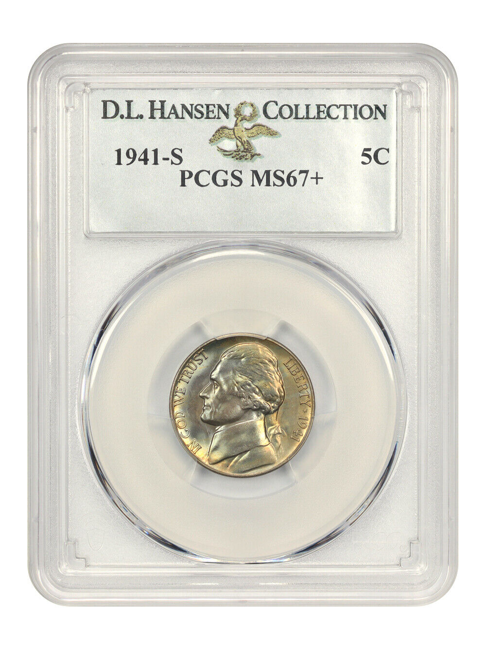 1941-S 5c PCGS MS67+ ex: D.L. Hansen