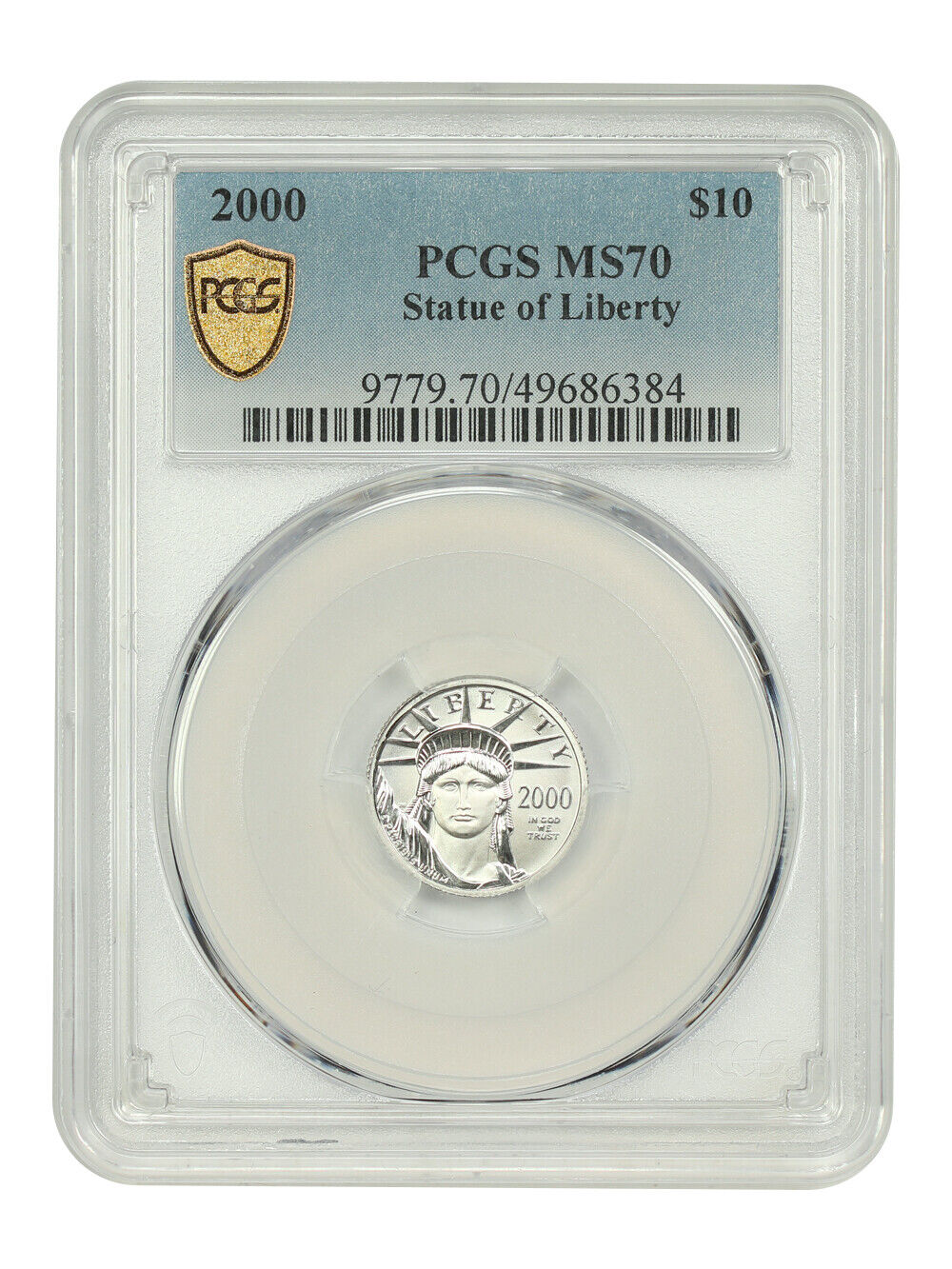 2000 $10 Statue of Liberty PCGS MS70 - $10 Platinum Eagles