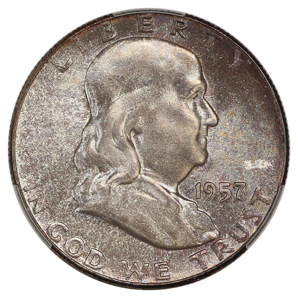 1957 50C CACG MS66+ - Franklin Half Dollar