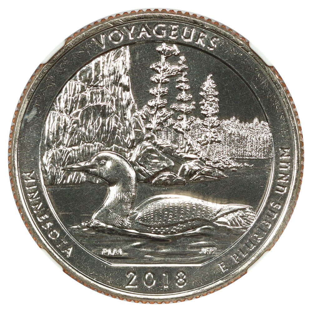 2018-D 25C Voyageurs NP NGC MS68PL - Type 1 - Clad