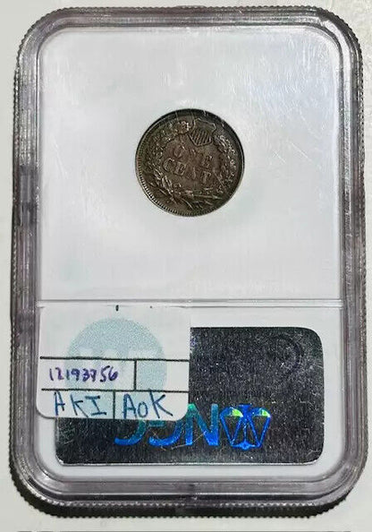 1864 L Bronze Small Cent Indian Head NGC AU-55 BN