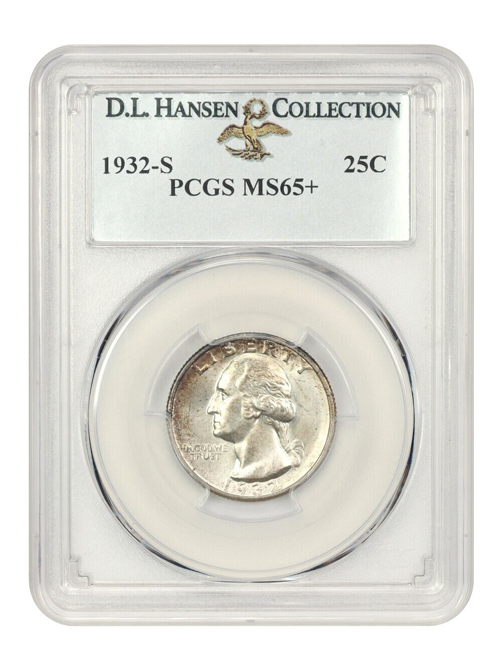 1932-S 25c PCGS MS65+ ex: D.L. Hansen