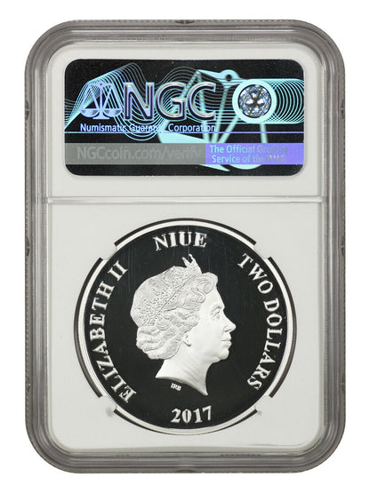 Niue: 2017 Star Wars C-3PO $2 NGC Proof 69 UCAM (With Box and COA)