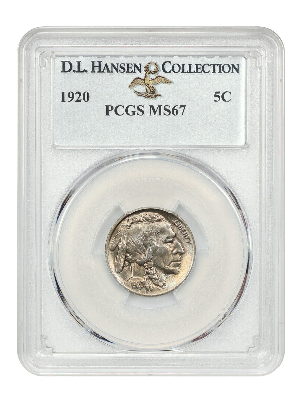 1920 5C PCGS MS67 ex: D.L. Hansen