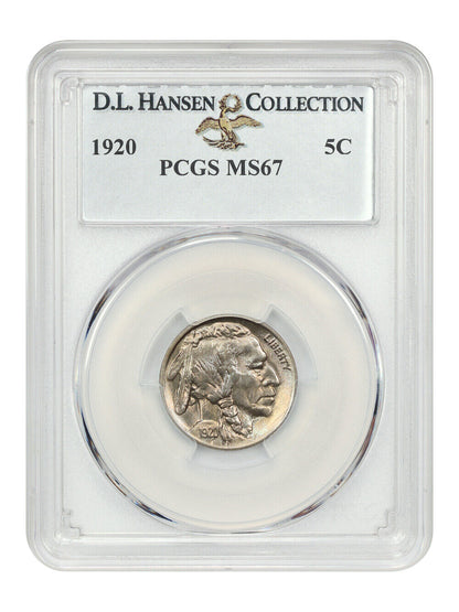 1920 5C PCGS MS67 ex: D.L. Hansen