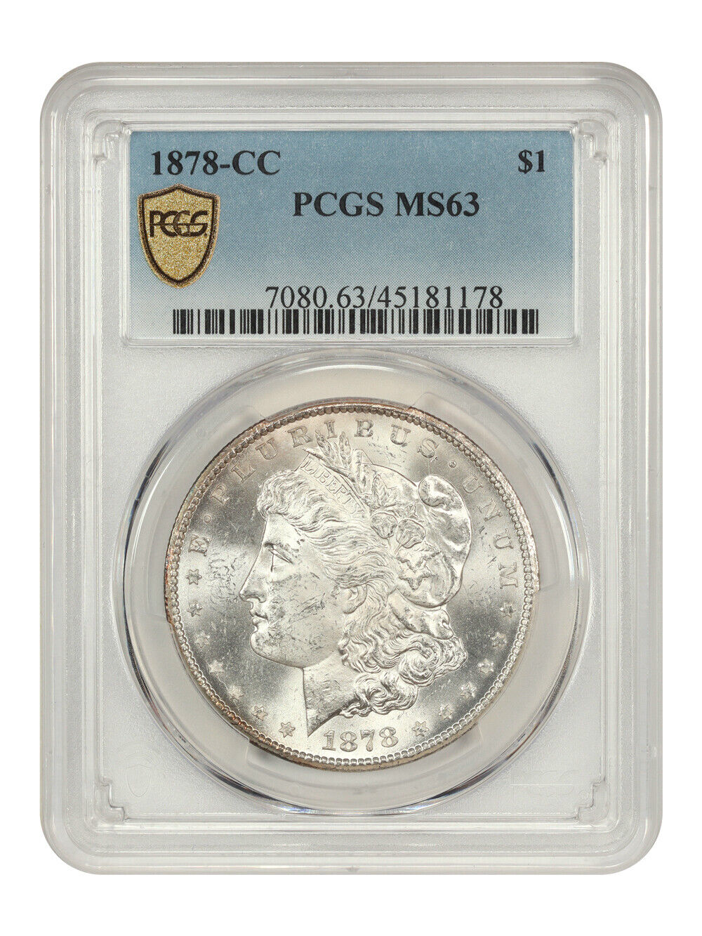 1878-CC $1 PCGS MS63 - Morgan Dollar - Popular First-Year Carson City Morgan