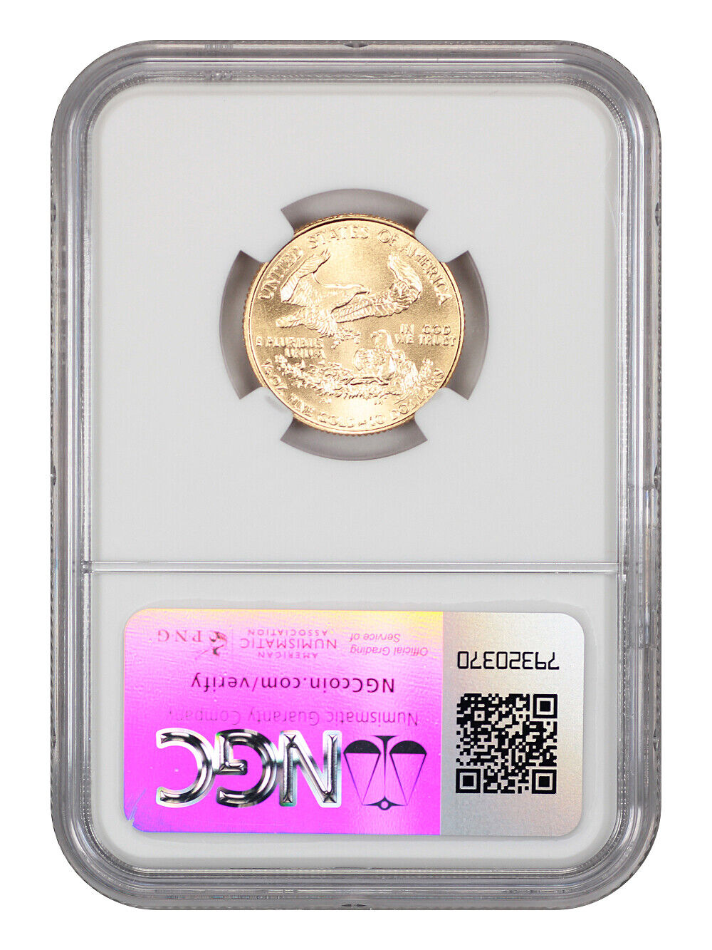 1987 $10 Gold Eagle NGC MS70