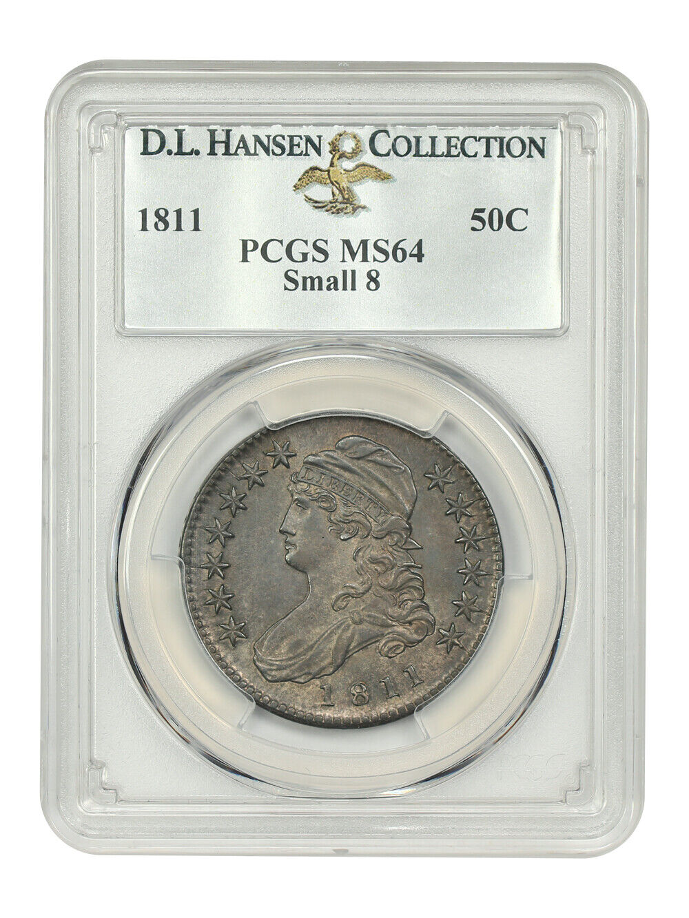 1811 50C PCGS MS64 (Small 8) ex: D.L. Hansen