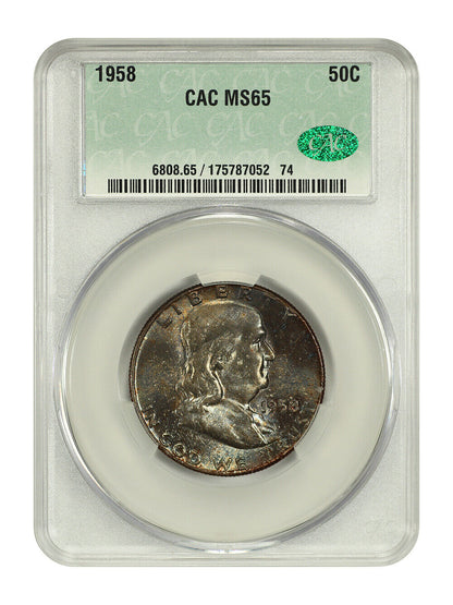 1958 50C CACG MS65 - Franklin Half Dollar