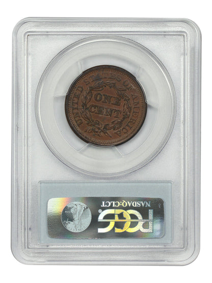 1851 1C PCGS AU58 - Braided Hair Cent