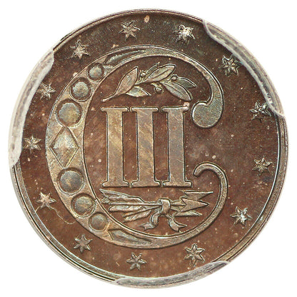 1870 3CS PCGS/CAC PR66+