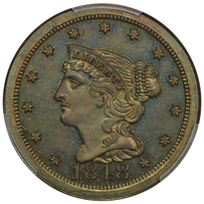 1848 1/2C PCGS PR65BN (Restrike) ex: D.L. Hansen