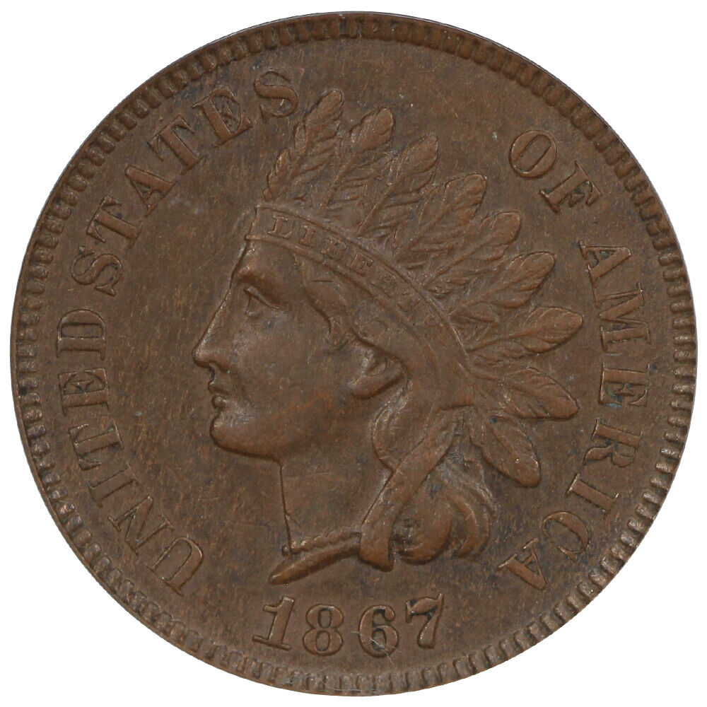 1867 1C PCGS AU53 - Indian Cent - Better Date