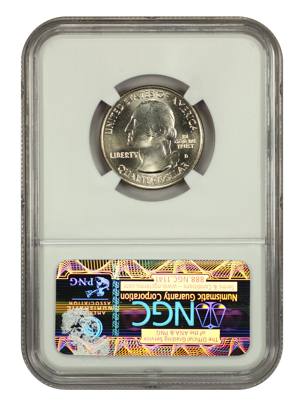 2010-D 25C Yellowstone NP NGC MS67 - Type 1 - Clad