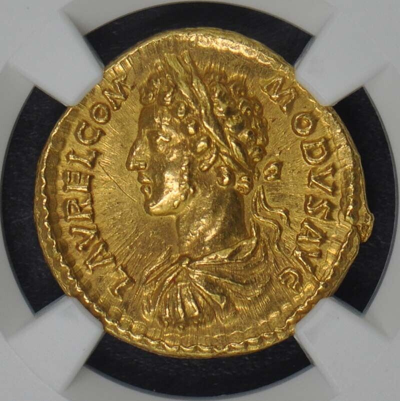 Commodus, AD 177-192 ROMAN Aureus NGC MS60 Fine Style