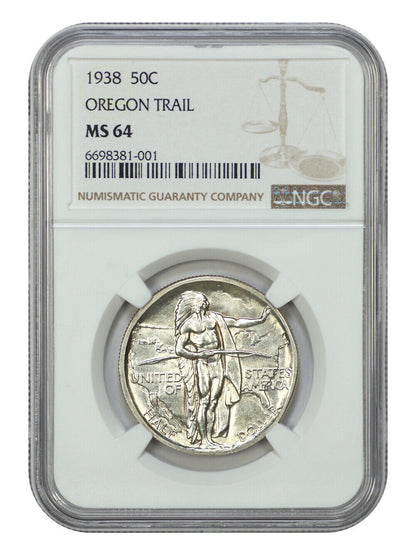 1938 50C Oregon NGC MS64 - Classic Silver Commemorative - Low Mintage Issue