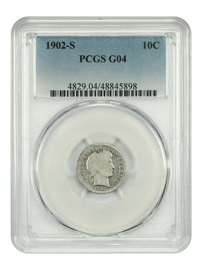 1902-S 10C PCGS G4