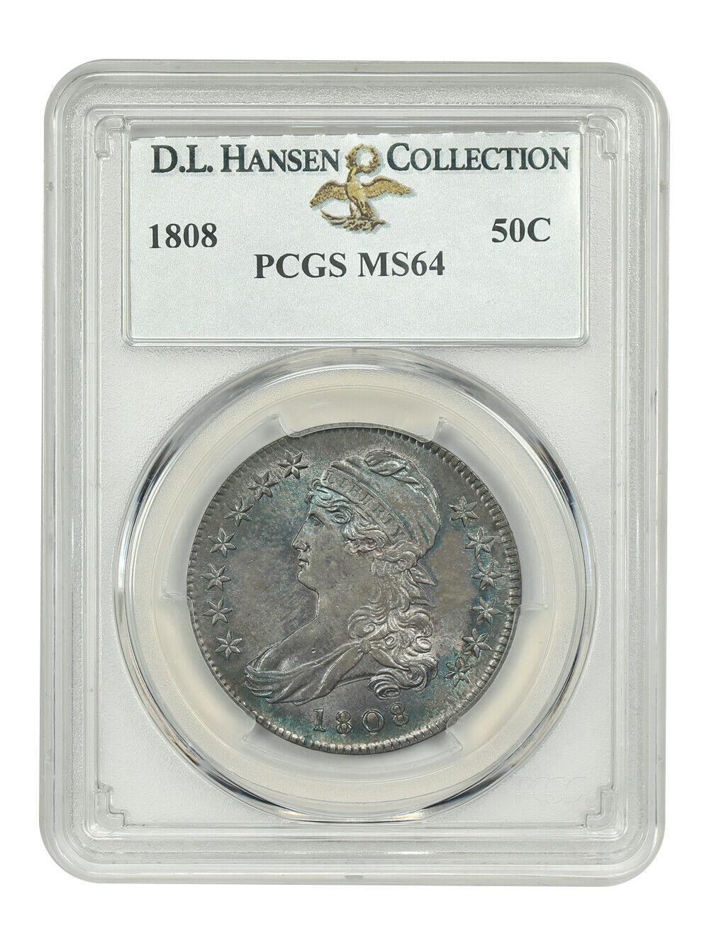 1808 50C PCGS MS64 ex: D.L. Hansen