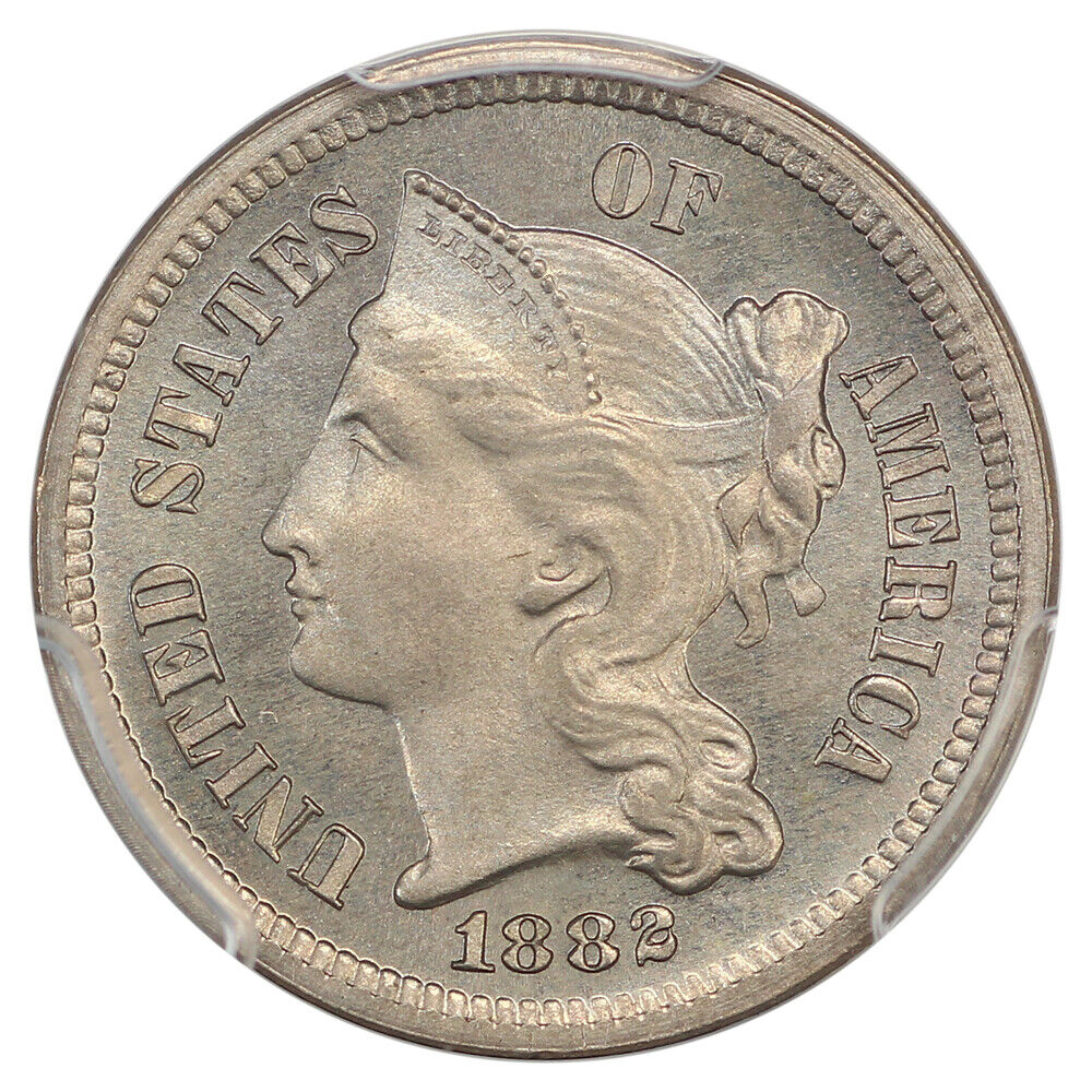 1882 3CN PCGS MS66