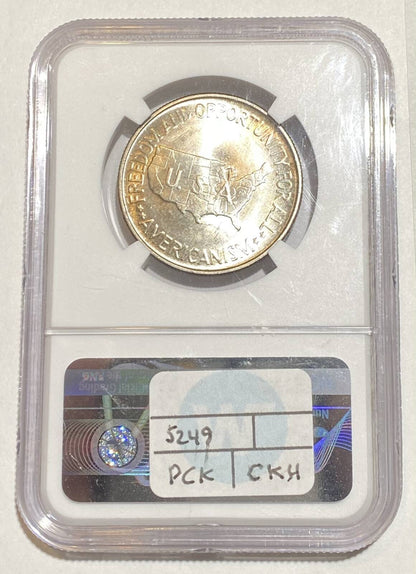 1951 P Washington Carver NGC MS-65 Rainbow Toning