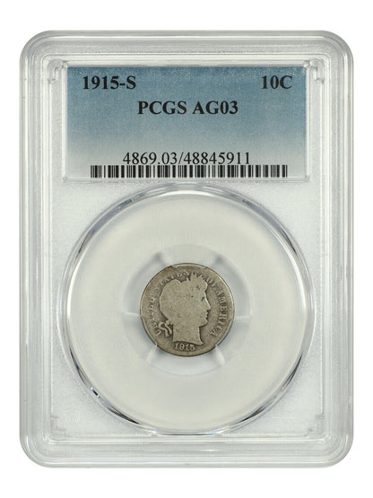 1915-S 10C PCGS AG3