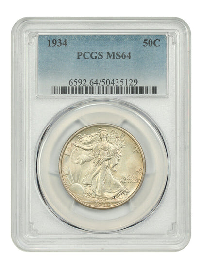 1934 50C PCGS MS64 - Walking Liberty Half Dollar