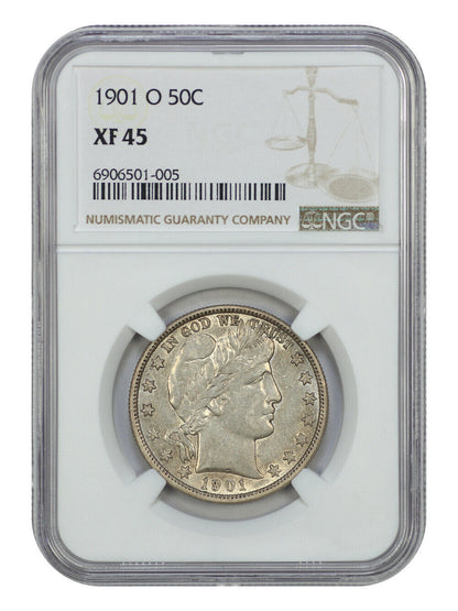 1901-O 50C NGC XF45 - Barber Half Dollar