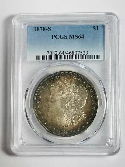 1878 S Morgan Silver Dollar PCGS MS-64 Premium Quality- Very Pretty!