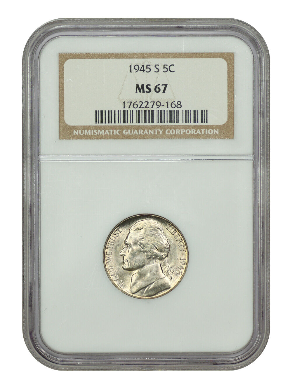 1945-S 5C NGC MS67 - Jefferson Nickel