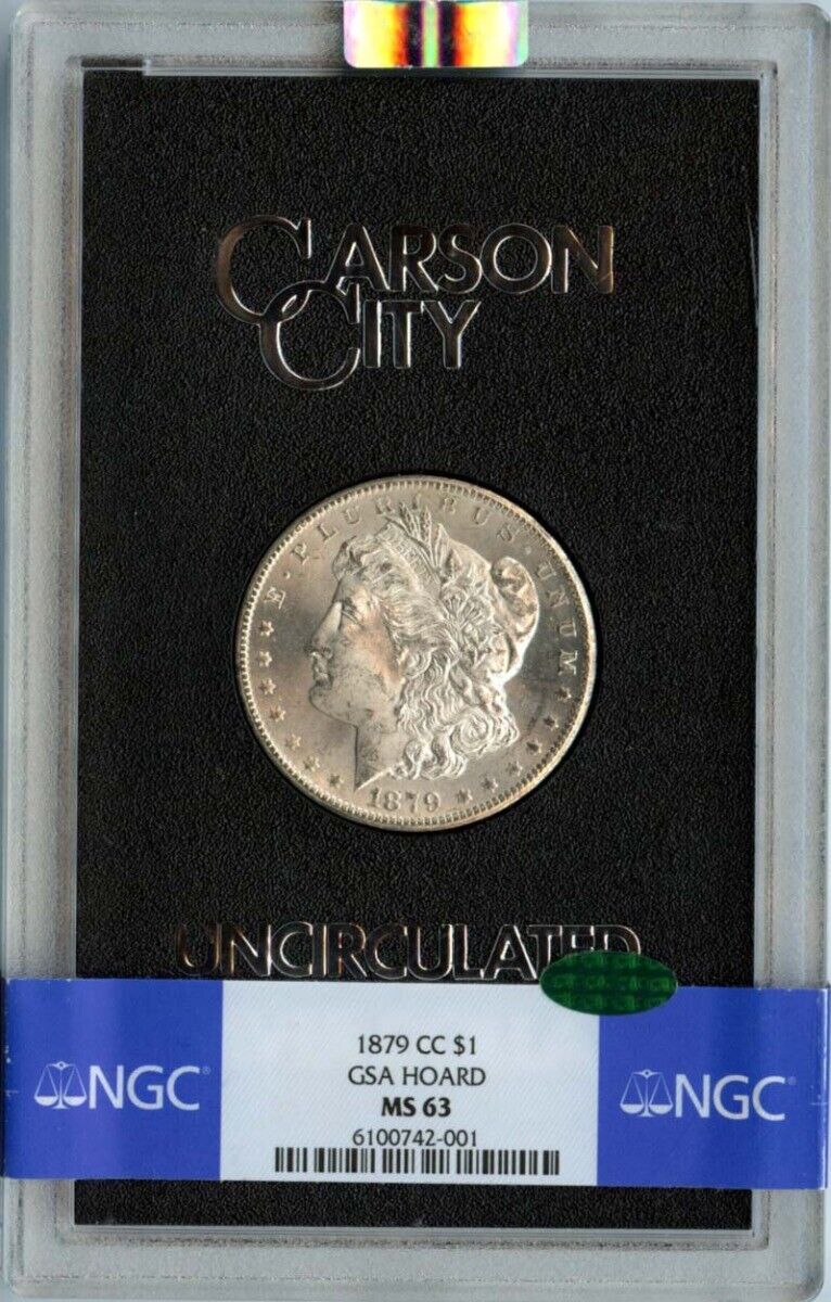 1879-CC Morgan Dollar GSA HOARD S$1 NGC MS63 (CAC)