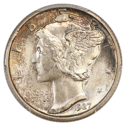 1927-S 10C PCGS MS66FB ex: D.L. Hansen