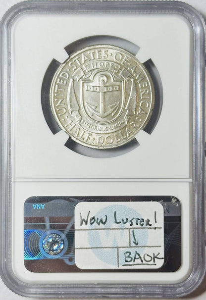 1936 P Rhode Island Commemorative NGC MS-67+ RHODE ISLAND