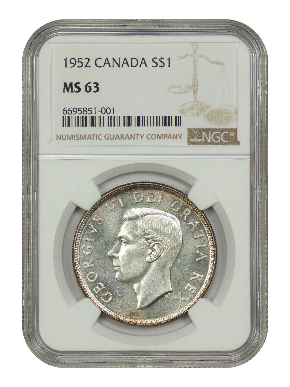 Canada: 1952 $1 Silver NGC MS63 - Other