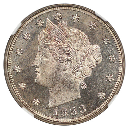 1883 5C With CENTS NGC PR67 - Liberty Nickel