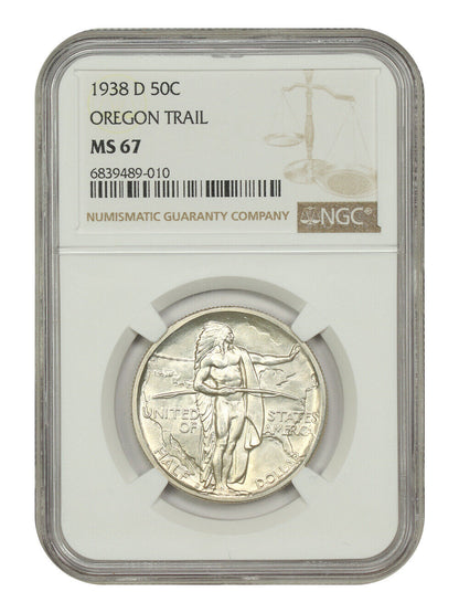 1938-D 50C Oregon NGC MS67 - Classic Silver Commemorative - Low Mintage Issue