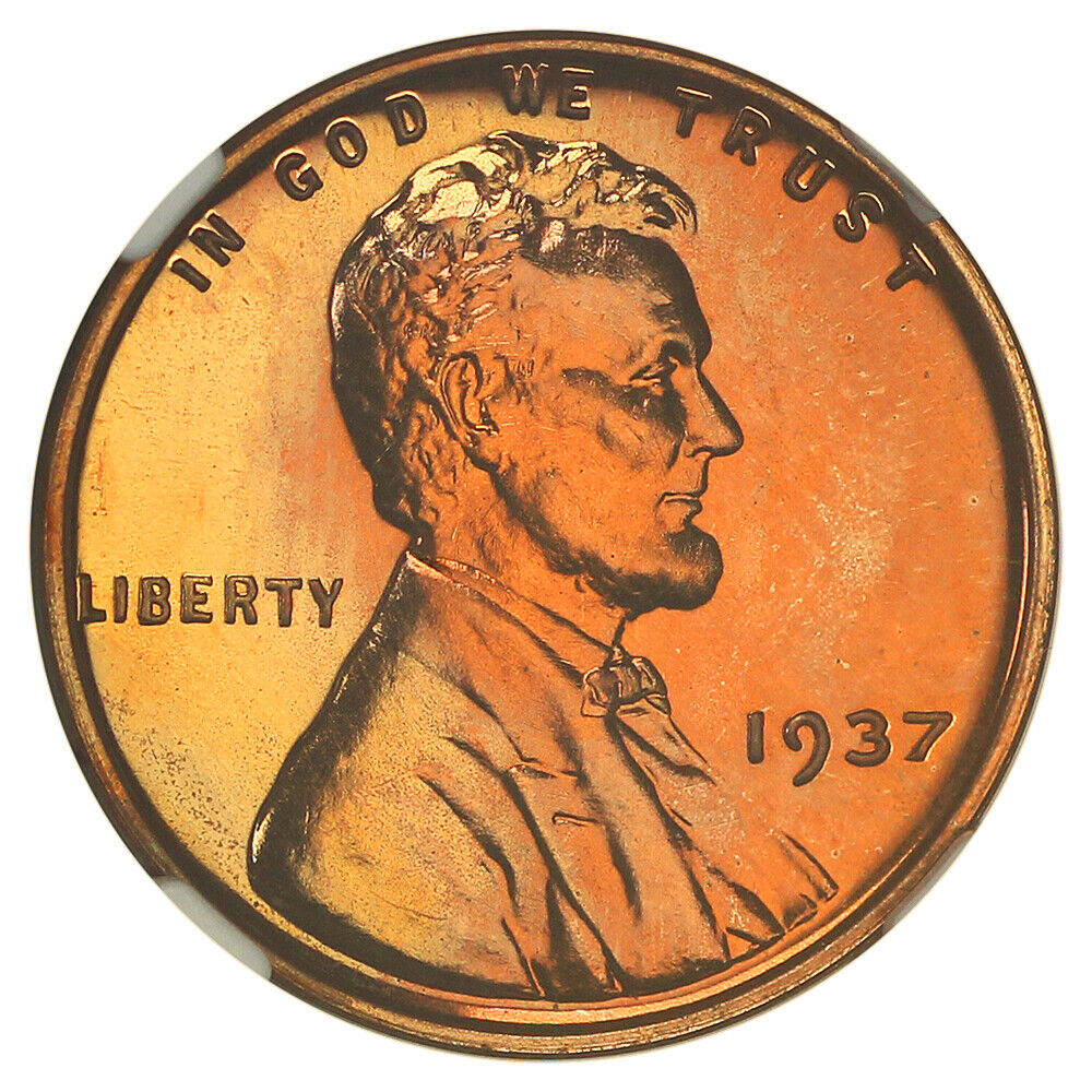 1937 1C NGC PR67+RD - Lincoln Cent (Wheat Reverse)