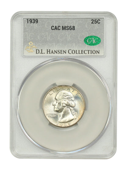 1939 25C CACG MS68 ex: D.L. Hansen - Washington Quarter