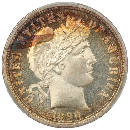 1896 10C CACG PR66+CAM ex: D.L. Hansen - Barber Dime