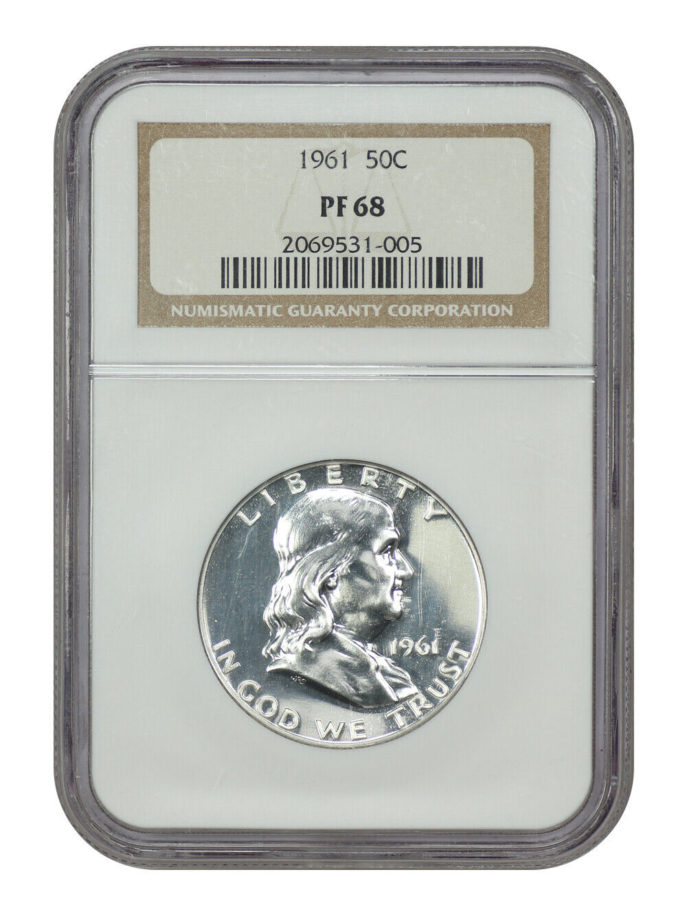 1961 50C NGC PR68 - Franklin Half Dollar