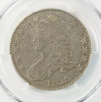 1828 CAPPED BUST HALF DOLLAR 50C PCGS VF 35 VERY FINE O-123a SQ BASE 2 (117)