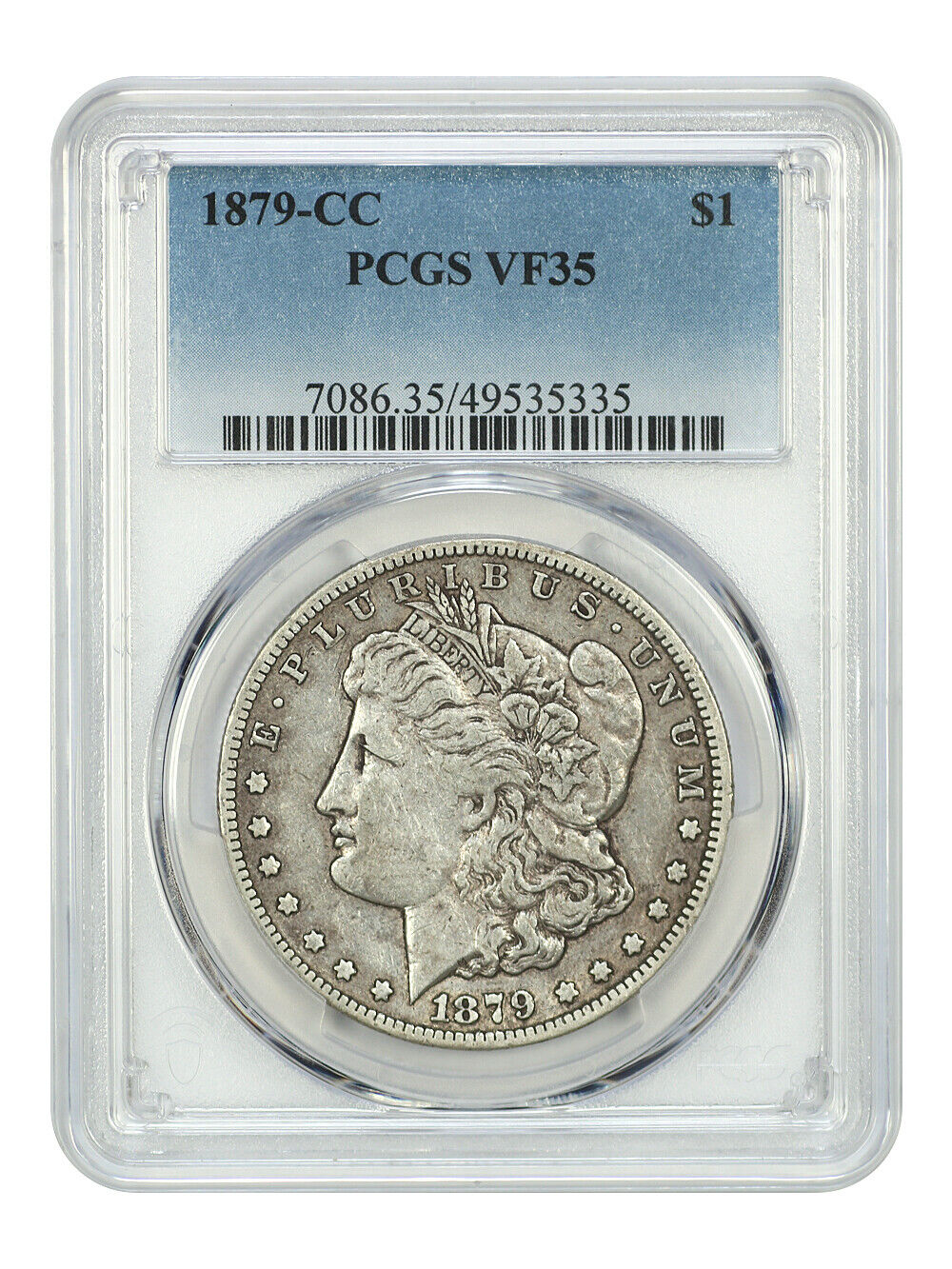 1879-CC $1 PCGS VF35 - Morgan Dollar - Key Date from Carson City