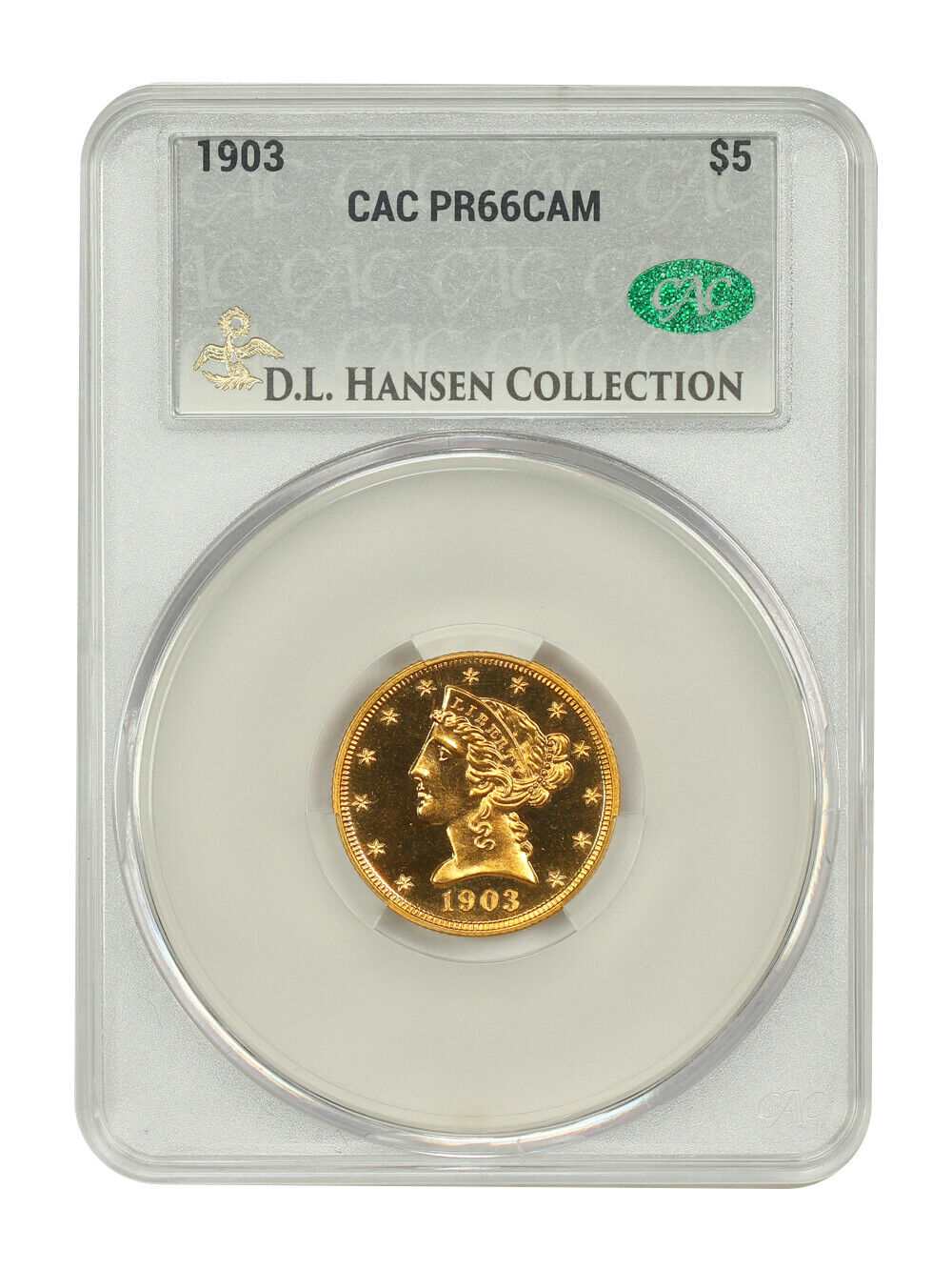 1903 $5 CACG PR66CAM ex: D.L. Hansen - Liberty Head $5