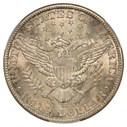 1915-D 50C CACG MS66 ex: D.L. Hansen - Barber Half Dollar - Original Gem