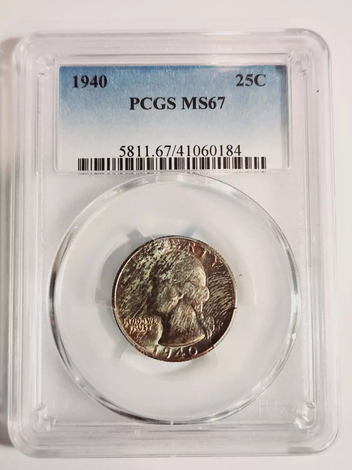 1940 P Washington Quarter PCGS MS-67 - WOW COLOR!