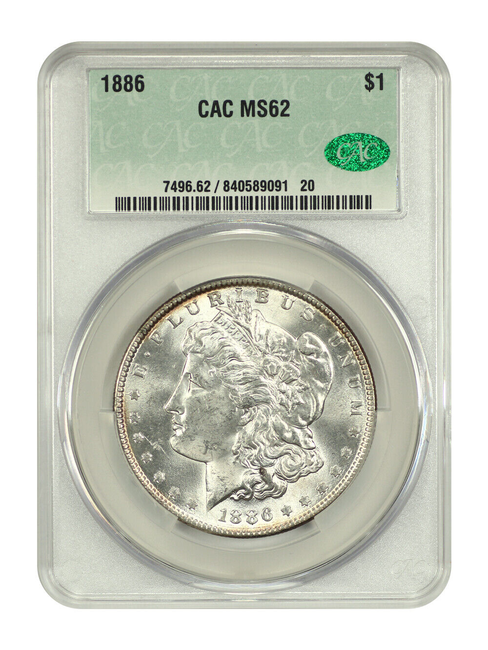 1886 $1 CACG MS62 - Morgan Dollar