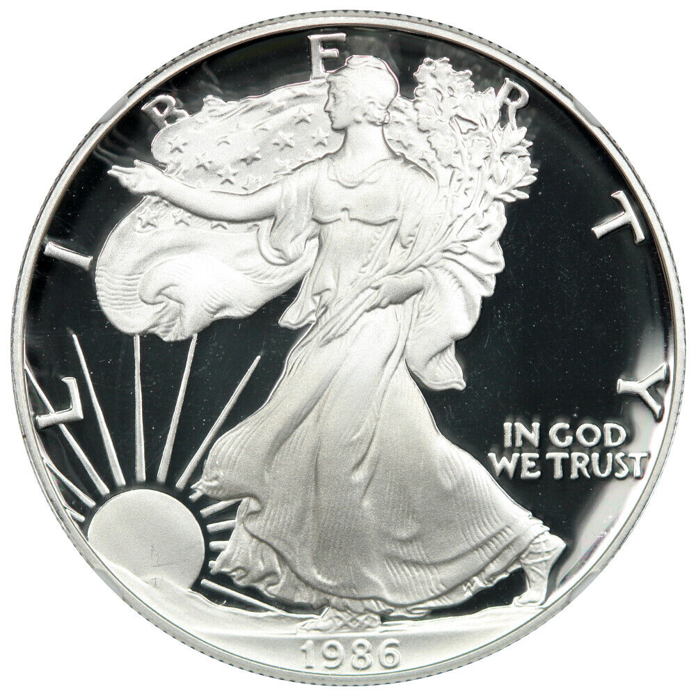 1986-S $1 Silver Eagle NGC PR69DCAM (Mercanti Signature) - Silver Eagles